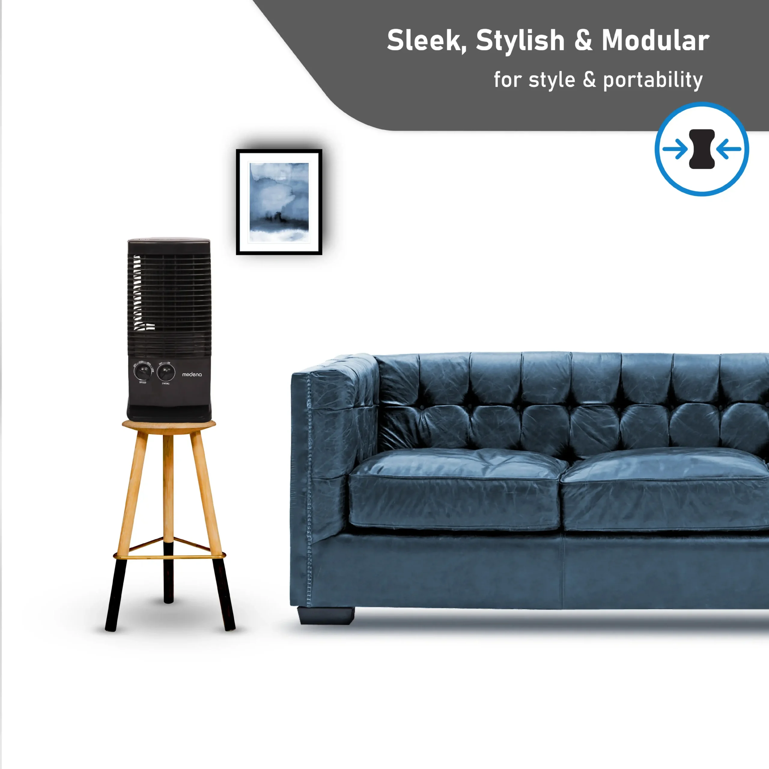 Modena Net Kitchen Fan | Black - Image 4